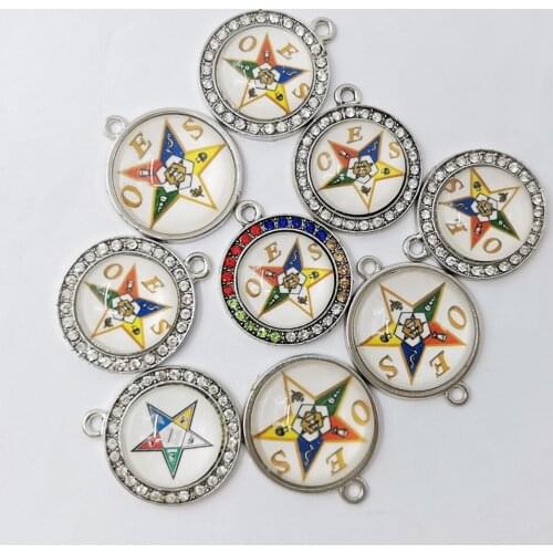 10pcs 5 Style Star Letter Rhinestone Charms Women DIY Jewelry Pendant Accessories