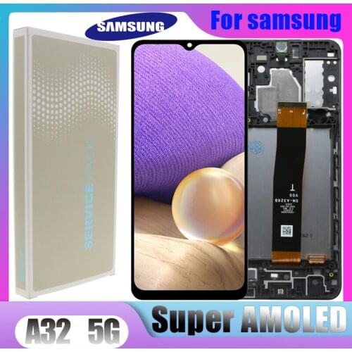 100% Original 6.5'' AMOLED LCD For Samsung Galaxy A32 5G A326 SM-A326B LCD Display Touch Screen Digitizer Assembly Repair Parts