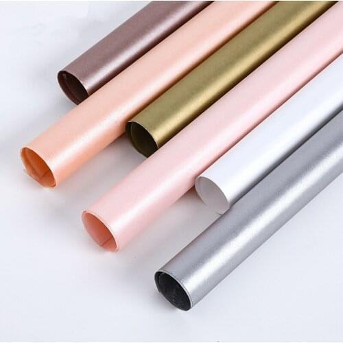 20pcs/lot Pearlescent Film Pure Color Tissue Paper 50*70cm Handmade DIY Bouquet Packaging Gift Flower Wrapping Papers
