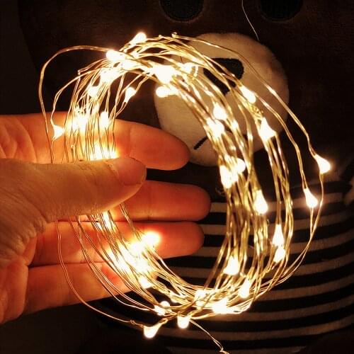 5Pcs/Lot LED String Lights 2m Button Battery Powered Fairy Lights For Holiday Christmas Fairy Lights Hot Sales
