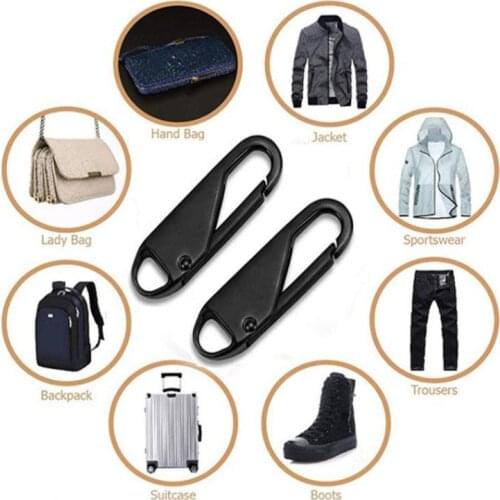 8PCS Zipper Sliders Metal Universal Detachable Zipper Puller Clothing Bag Instant Zipper Replacement Fix Zipper Kit for Sewing