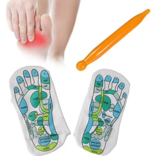 Acupressure Reflexology Sock Point Pen Physiotherapy Massage Relax Tired Feet Reflexology Sock Foot Point Massage Sock Foot Care