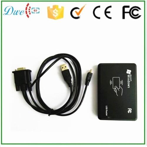 Free shipping 5V ISO14443A 13.56mhz rs232 rfid reader read the first 10 numbers in dec for door access control system