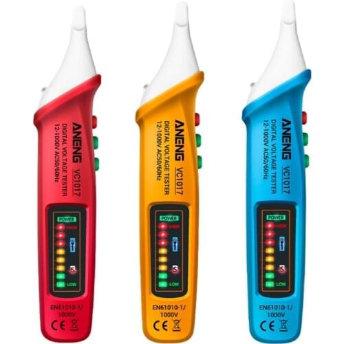 X7AB ANENG- VC1017 Digital AC Voltage Meter Multimeter Pen 12-1000V NCV Automatic Voltmeter Smart Sensor Tester Buzzer Detect