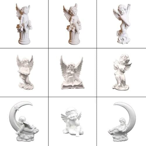 Little Angel Decorative Statue Resin Figure Model Modern Art Sculpture Home Crafts Outdoor Garden Decor