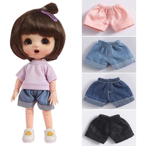 Ob11 baby clothes bjd clothes shorts denim shorts short-sleeved T-shirt 1 / 12bjd doll clothes molly obitsu11 GSC toy gift