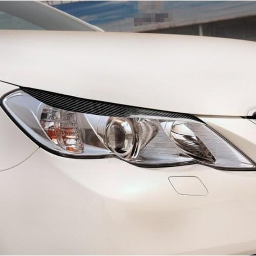 For Toyota Reiz 2010-2012 High-quality carbon fiber headlight eyebrows, headlight decoration bright strips Car Accessories