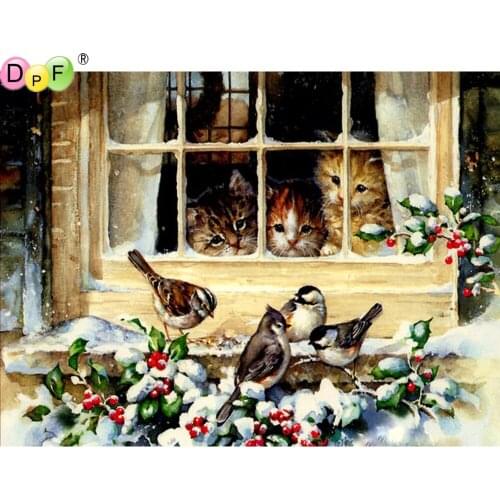 DPF 5D Round/Square full Diamond Painting Cross Stitch bird Crafts Diamond Embroidery Mosaic Needlework kits Home Decor