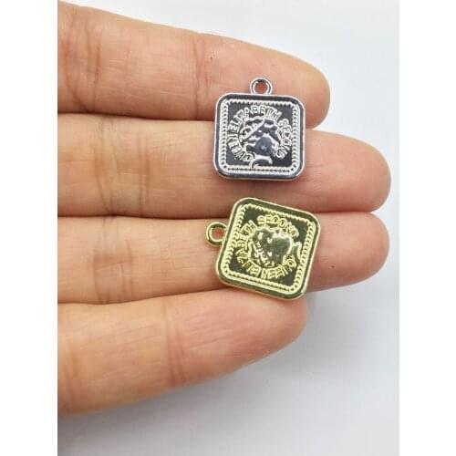 Eruifa 10pcs 15mm Beauty Head Coin Charms Wholesales necklace,earring bracelet jewelry DIY handmade 2 colors