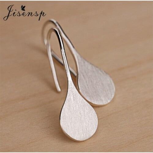 Jisensp 925 Sterling Silver Earrings for Women Water Drop Shape Earring Elegant Dangle Earrings Bohemian Jewelry Best Gifts