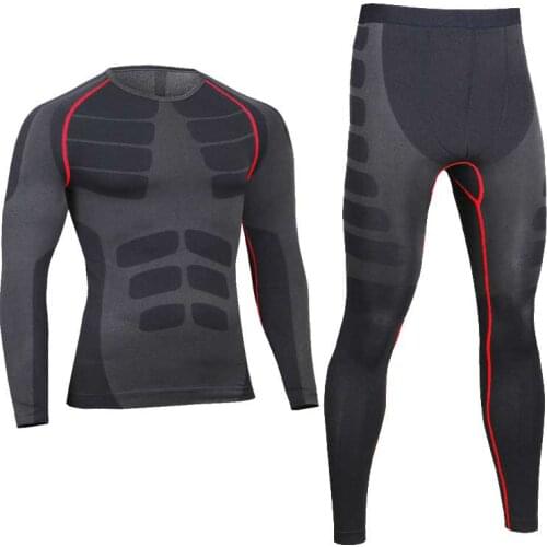 Long Johns Winter Thermal Underwear Sets Men Brand Quick Dry Compression Stretch Mens Thermo Underwear Top&Bottom