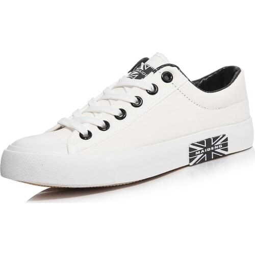 Genuine Leather Round Toe Women Canvas Shoes Solid Basic Lace Up Female Casual Shoes Spring Flat Sneakers