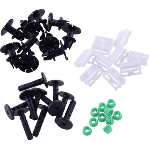 40Pcs Car ABS Side Skirt Fitting Kit Full Set Of Clips Fit for BMW 3 Series E90 E91 Saloon & Estate New