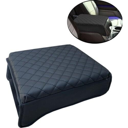 Auto Center Console Armrest Cushion Leather Cover for Ford F150 2015-2020