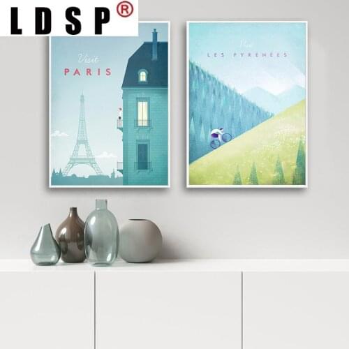 LDSP Nordic Visit World Sights City Landscape Canvas Painting Wall Art Print Poster Picture Modern Bedroom Home Decor