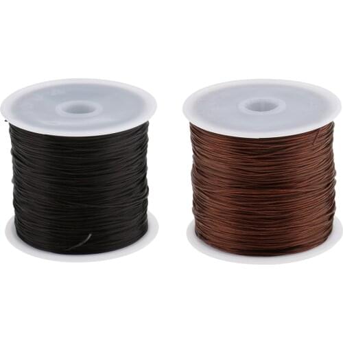 1 Roll 60M Elastic Black Salon Hair Weave Sew Decoration Thread for Wig Weft Sewing Hair Extensions