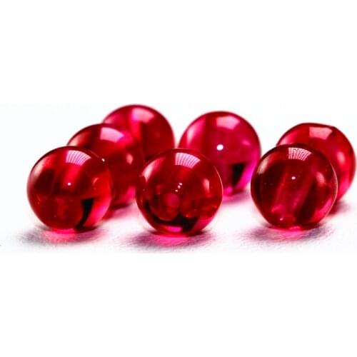 Top selling glamorous red corundum ball polish through hole for DIY strings making lustre decorative