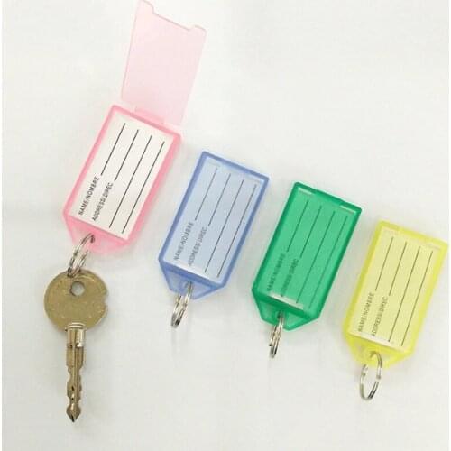 LNRRABC 1PC / 5PCS Keychain Hotel Luggage Tag Label Color Hot Sale Tag Number Classification Candy Color Unique Office Plastic