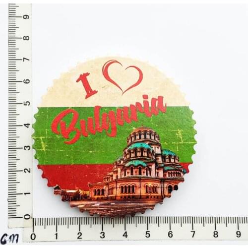 Bulgaria)Fridge Magnet Creative Travel Commemorate Crafts 33D Ornaments Magnetism Resin Material Refrigerator Stickers