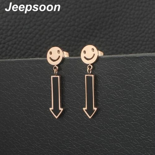 Fashion Simple Stainless Steel Jewelry Rose Gold Color Earrings Joker For Woman And Girl Elegant Personality EFCZBSBC