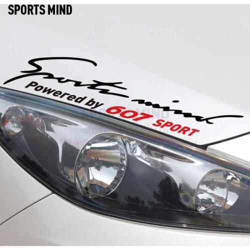 10 Pieces Sports Mind Car-Styling On Car Lamp Eyebrow automobiles Car Sticker Decal For Peugeot 607 car accessories