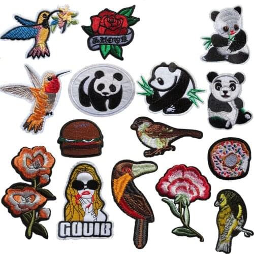 Newfangled fashion cartoon pattern hot melt adhesive applique embroidery patches stripes DIY costume Patches C5170-C5210