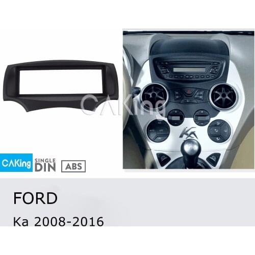 Single Din Car Fascia Radio Panel for FORD Ka 2008-2016 Dash Kit Install Plate Bezel Console Adapter Facia Cover Trim Frame