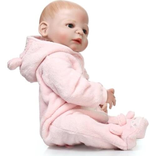 Newborn Full Body Silicone Bebe Doll Reborn 22 Inch Vinyl Realistic Collectible girl Doll Reborn Baby Simulator Dolls For Sale
