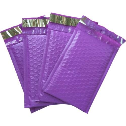 120*180mm/4*8 Inch Purple Poly Bubble Mailers Padded Envelopes Self Seal Mailing Envelopes Bags Pack of 10pcs