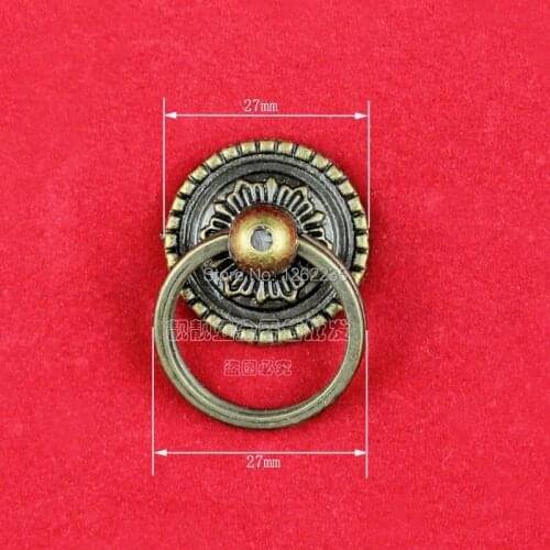 27 * 27 mm archaize furniture cabinet cabinet/jewelry box, wine box, medicine cabinet shake handshandle