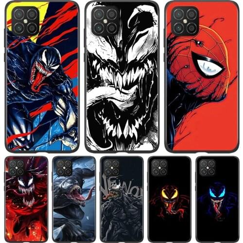 Silicone Cover Marvel Avengers Super Hero Venom For Huawei Nova 8 7i 6 5T 5i 5Z 4E 3i 3e 2i SE PRO Lite 4G 5G Black Phone Case
