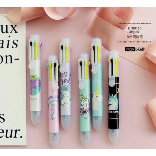 Special Favorite Unicorn 8 Colors Chunky Ballpoint Pen School Office Supply Gift Stationery Papelaria Escolar