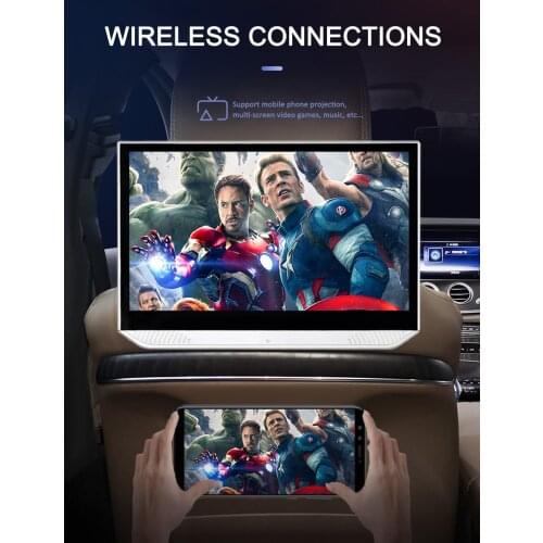 Tesla style 13.3" Android 7.1 car headrest Monitor 1080P HD touch screen WIFI Car display HDMI USB ultra-thin MP5 video player