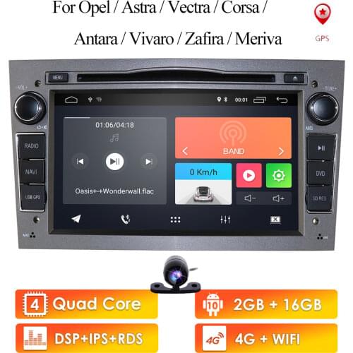 Android 10.0 Quad Core Car Radio Multimedia Player 16GB+2GB for Opel Astra Corsa Zafira Vivaro Meriva Vectra with GPS Navi WIFI