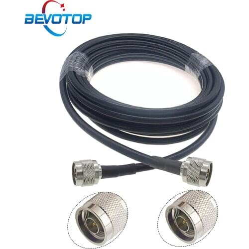 BEVOTOP LMR240 50-4 Cable N Male to N Male Plug RF Coaxial Pigtail Jumper 4G 5G LTE Extension Cord RF Adapter Wire 50CM~50M