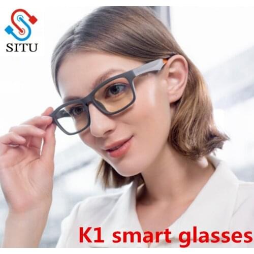 Anti-blue light K1 Bluetooth Headset SmartTouch Smart Glasses Health Sports Wireless Headphones&Microphone sports game glasses