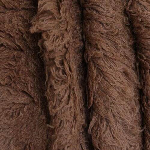 Khaki Thick Sheep Blanket Wool Fabric Bakcdrop Posing Background Baby Boys Blanket Photography Props Fluffy beanbag Covering