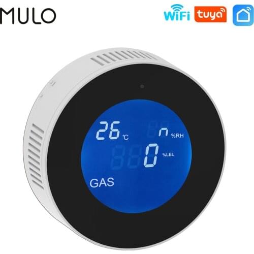 MULO TUYA Gas Sensor Wifi Gas Leakage Detector Smart House Alarm Sensor for Home
