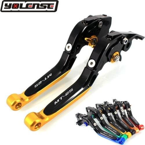 For Yamaha MT25 MT 25 MT-25 2015-2018 CNC Aluminum Adjustable Brake Clutch Lever Foldable Extendable Motorcycle Accessories