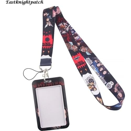 E2687 Fashion Lanyard ID Badge Holder Bus Pass Case Cover Bank Credit Card Holder Strap Card Holder