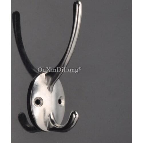 Brand New 20PCS Solid Zinc Alloy Wall Mounted Hooks Robe Hooks Dual Coat Hangers + Screws Home Applicable
