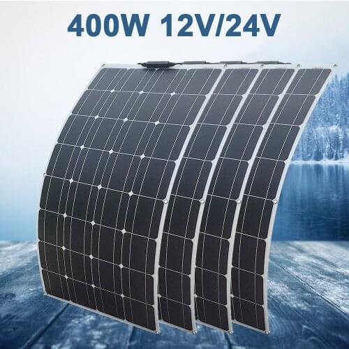 100 Watt 12v Extremely Flexible Monocrystalline Solar Panel Kit for Motorhome Caravan Camper Boats Roofs Uneven Surfaces