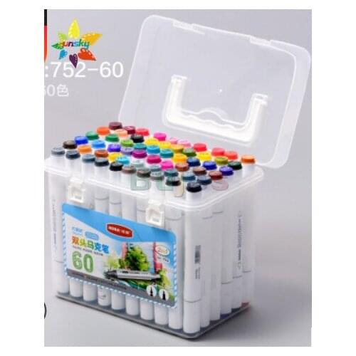 NORY 12/24/26/48/60 color Colorful Double headed marker student designer painting color pen suit Animation painting art supplies