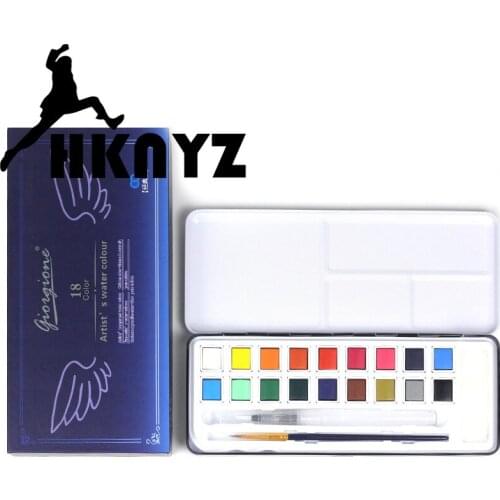 36/48 Solid Watercolor Set New beginner powder cake art supplies watercolor brush pigment school supplies