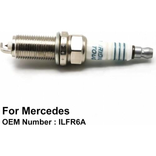 COWTOTAL Platinum Spark Plug for Mercedes Benz CLK200K C200 C200K E200 E200K OE ILFR6A ( Pack of 4 )