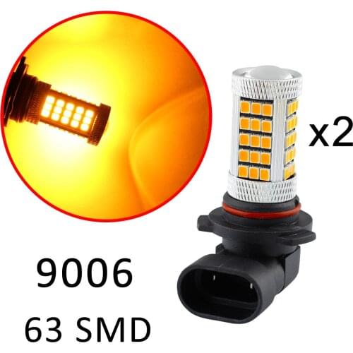 Fit For Car Foglight Driving Light Fog Lamp Bulb LED 9012 9006 HB4 9006HP 9006XS Yellow Color Accessories 2Pcs
