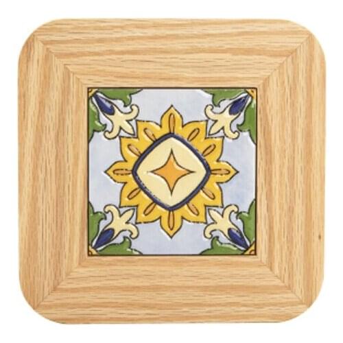Ins Coasters Solid Wood Tile Insulation Pad Household Waterproof and Oil-proof Placemat Heat-resistant Pot Mat Decorate