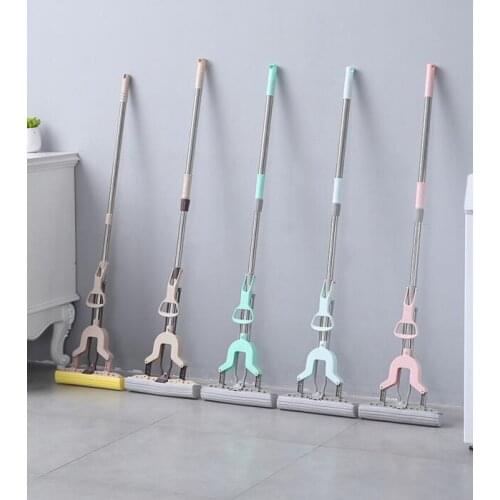 28cm Floor Cleaning Slippers Glue Cotton Mop Sponge Mop Twist The Water Mop Microfibre Nozzle Flat Rotated Spray Self-squeezing