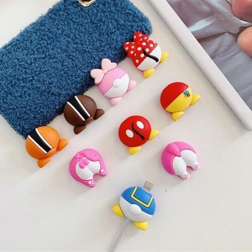 Silicone Cute Animal Butt Model Cable-Winder USB Data Line Protector Cord Cover Decorate Accessories