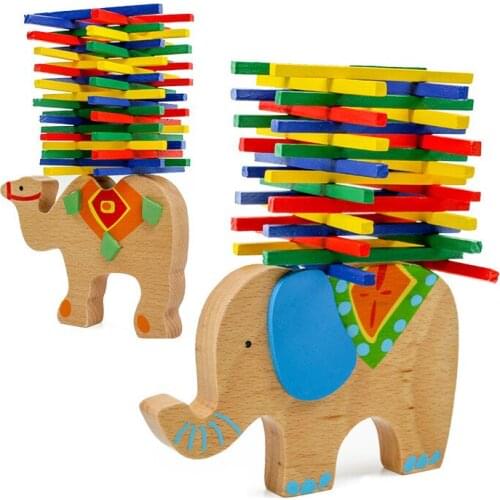 Elephant/Camel Colorful Pieces Board Game Family/Party Best Gift for Children High Quality Wooden Balance Puzzle Game